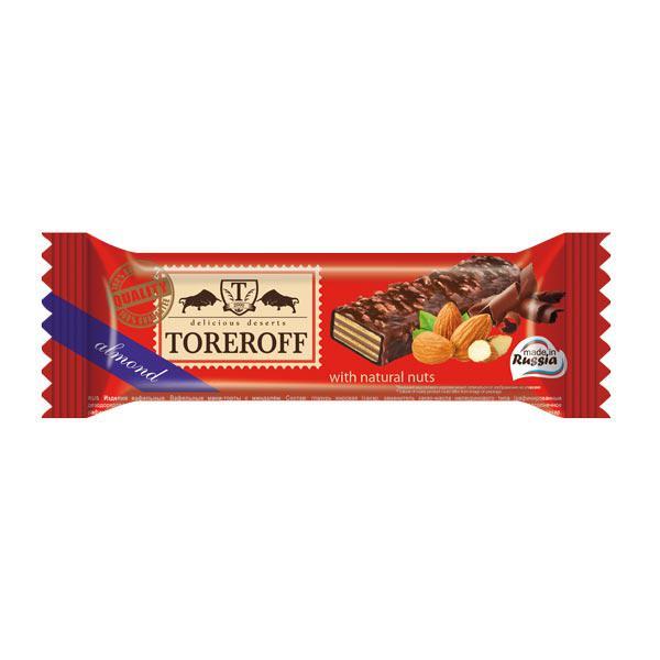 Вафельные мини-торты с миндалем, Toreroff, 35 гр., флоу-пак