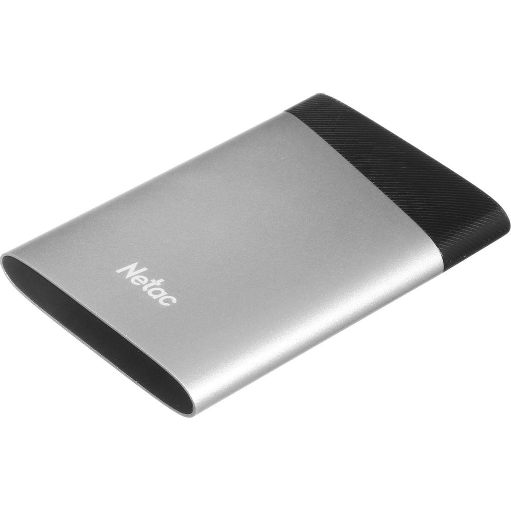 120ГБ Внешний диск SSD Netac Z6S NT01Z6S-120G-32SL, USB-C, чтение - 520МБ/с, серебристый