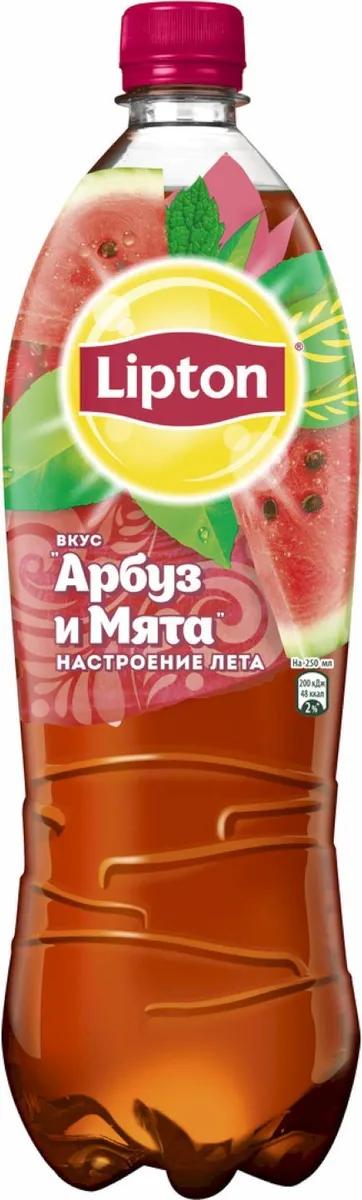 Чай холодный Lipton Ice Tea черный арбуз мята 1 л., ПЭТ