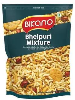 Закуска Хрустящая смесь с воздушным рисом BHELPURI MIXTURE Bikano индийская, восточная, 200 гр., дой-пак