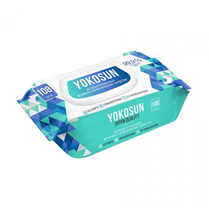 Антибактериальные влажные гигиенические салфетки , 108 шт, YokoSun, 650 гр., ПЭТ