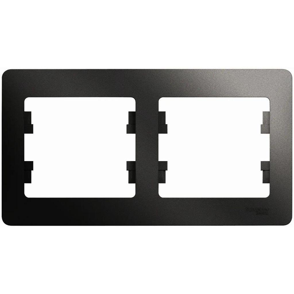 Рамка Schneider Electric GSL000702 (GSL000702) накладная 2шт пластик антрацит