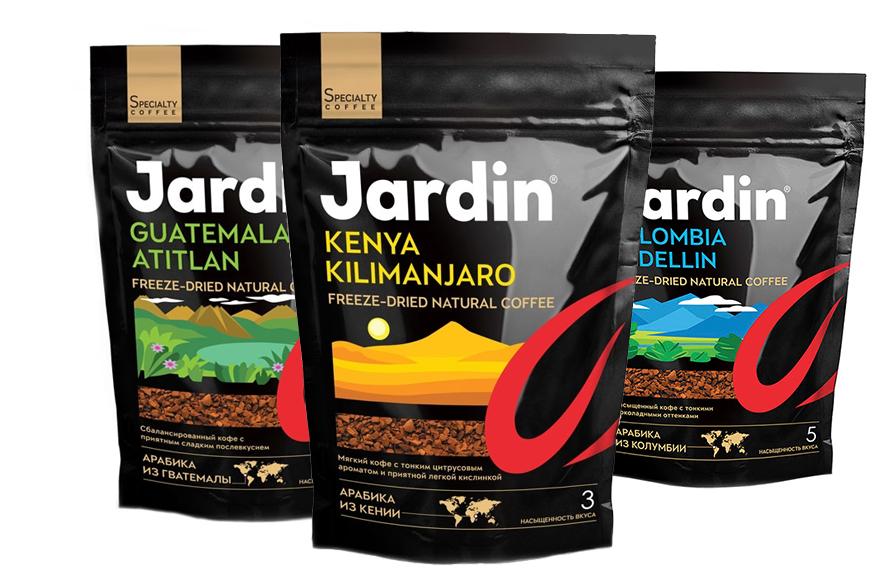 Кофе Jardin Промонабор Colombia Medellin Kenya Kilimanjaro Guatemala Atitlan 225 г.