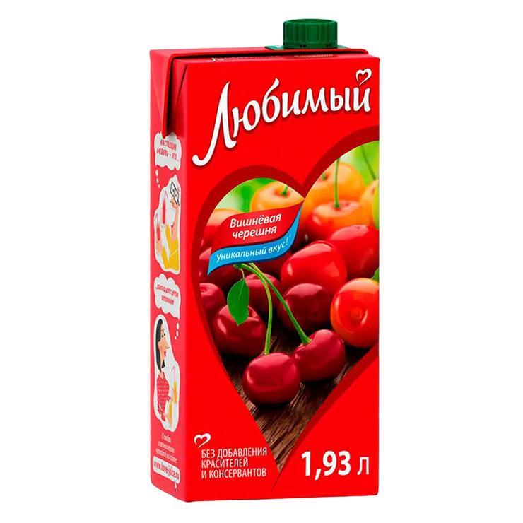 Напиток сокосодержащий Любимый Вишневая черешня 1.93 л., тетра-пак