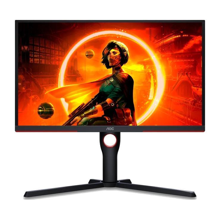 Монитор AOC Gaming 25G3ZM, 1920x1080, VA, 240Гц, 2хHDMI, 1хDP черный/красный 4,24 кг., картон