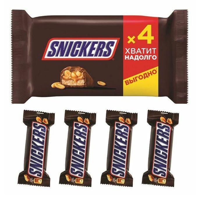 Батончик шоколадный Snickers мультипак 4х40 гр., флоу-пак
