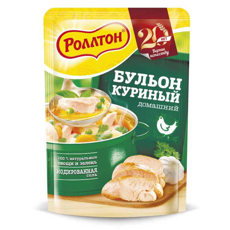 Бульон Роллтон куриный 100 гр., дой-пак