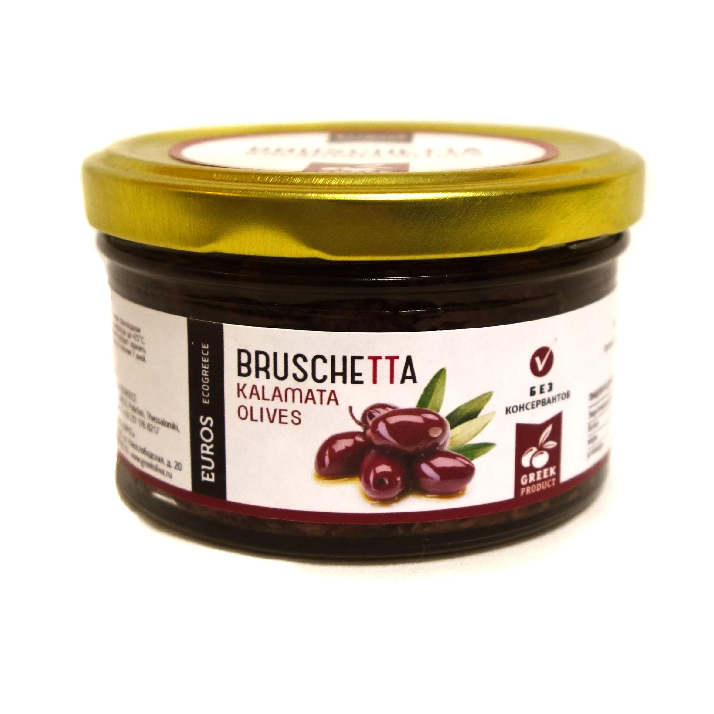 Брускетта Evros из оливок Каламата, 150 гр., стекло