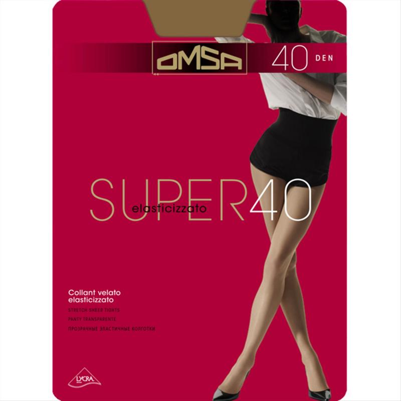 Колготки 40 ден, Natural, размер 3, Omsa Super, пластиковый пакет