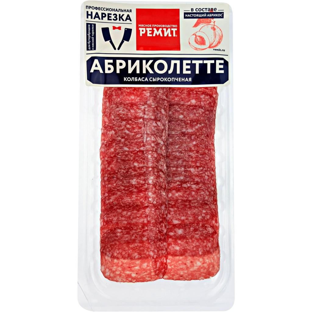 Колбаса Ремит абриколетте с/к в/у 1/2 батона 350 гр., в/у