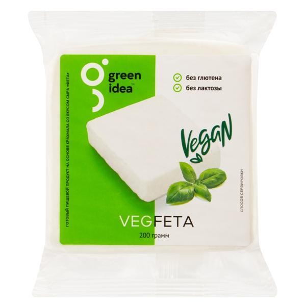 Готовый пищевой продукт на основе крахмала со вкусом сыра «Фета» Green Idea кусок 200 гр.,