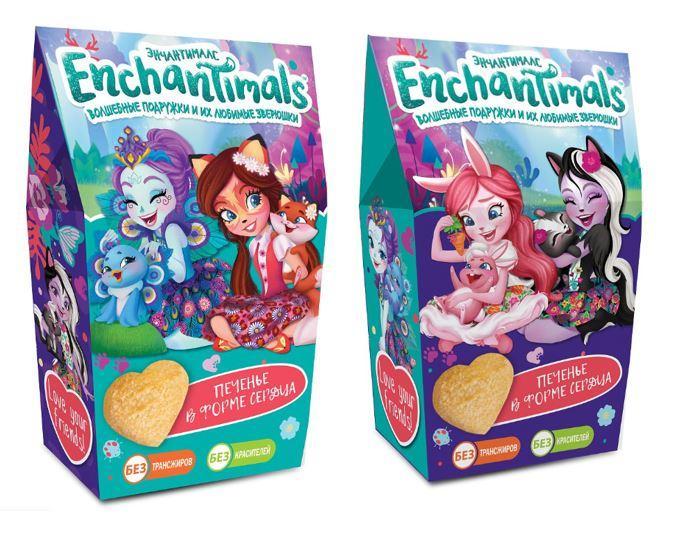 Печенье Regnum Enchantimals сдобное с сахарной обсыпкой 150 гр., картон