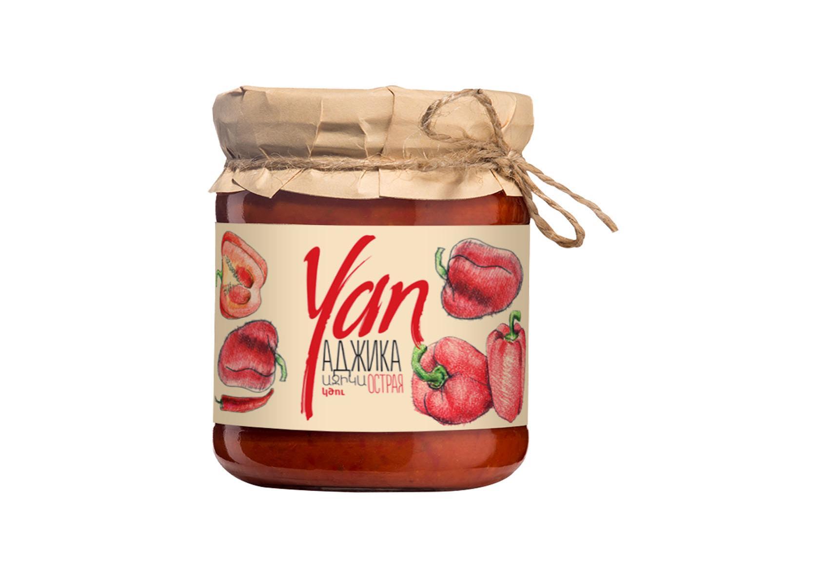 Аджика Yan острая 250 гр., стекло