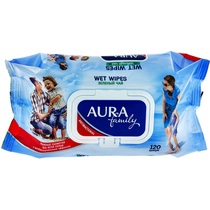 Влажные салфетки Aura, флоу-пак