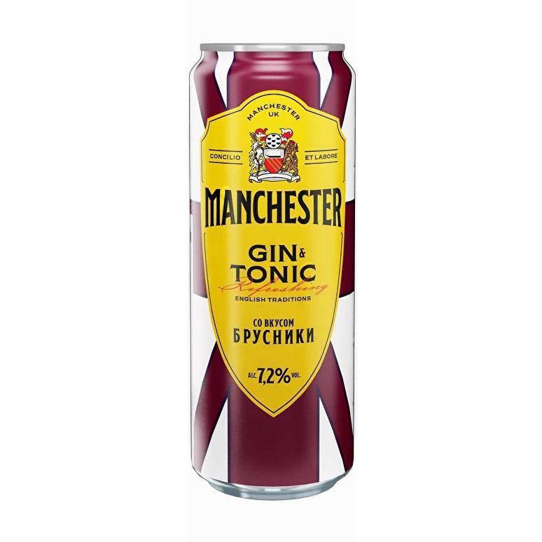 Джин-тоник Manchester с брусникой 7,2% 450 мл., ж/б