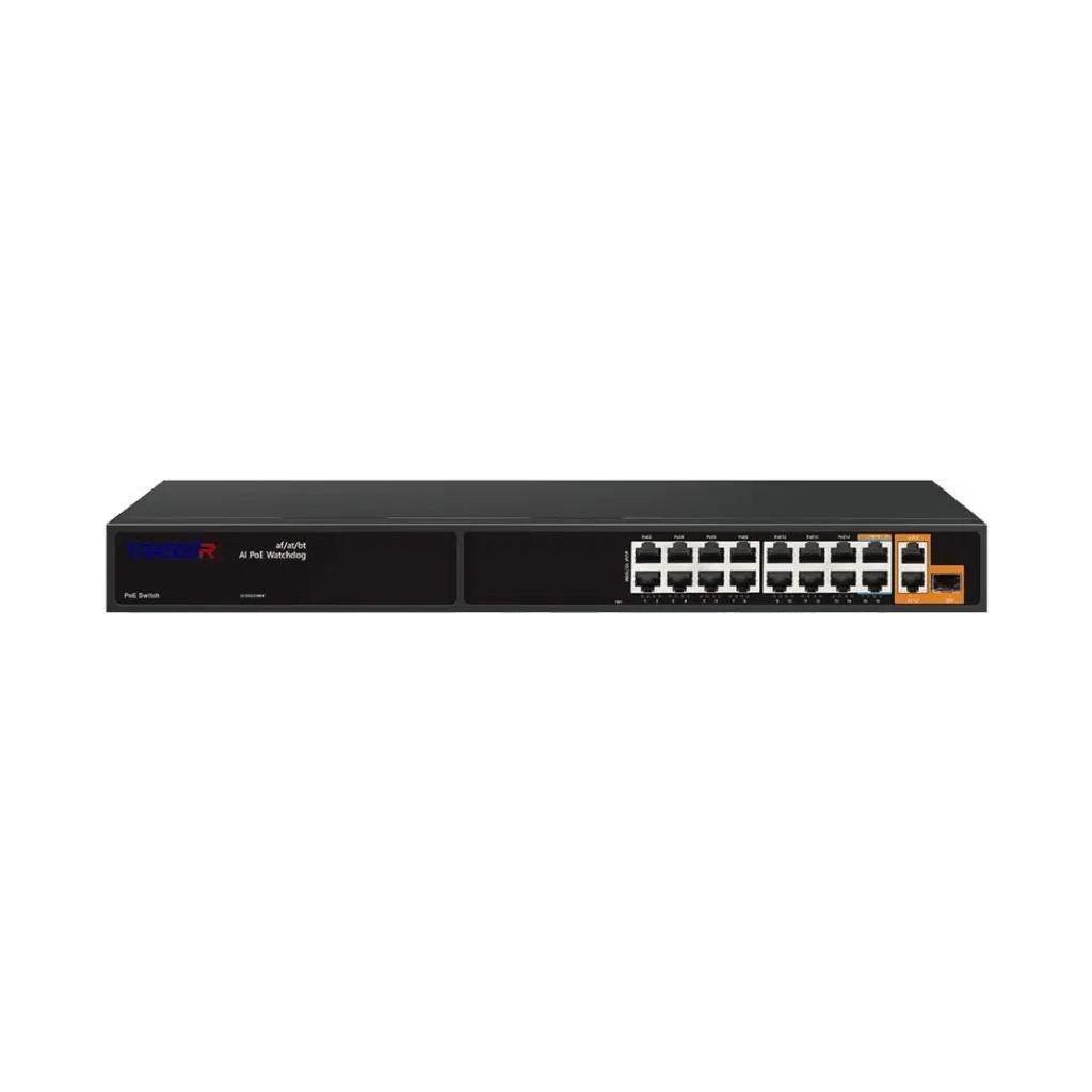 Коммутатор Trassir TR-NS11191S-285-16PoE, неуправляемый