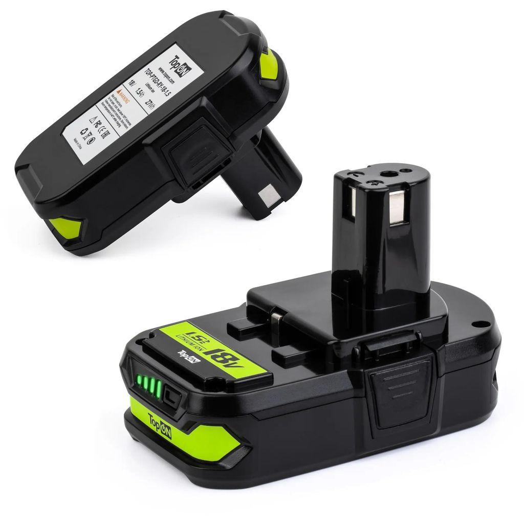 Батарея аккумуляторная для Ryobi TopON TOP-PTGD-RY-18-1.5, 18В, 1.5Ач, Li-Ion [103244]