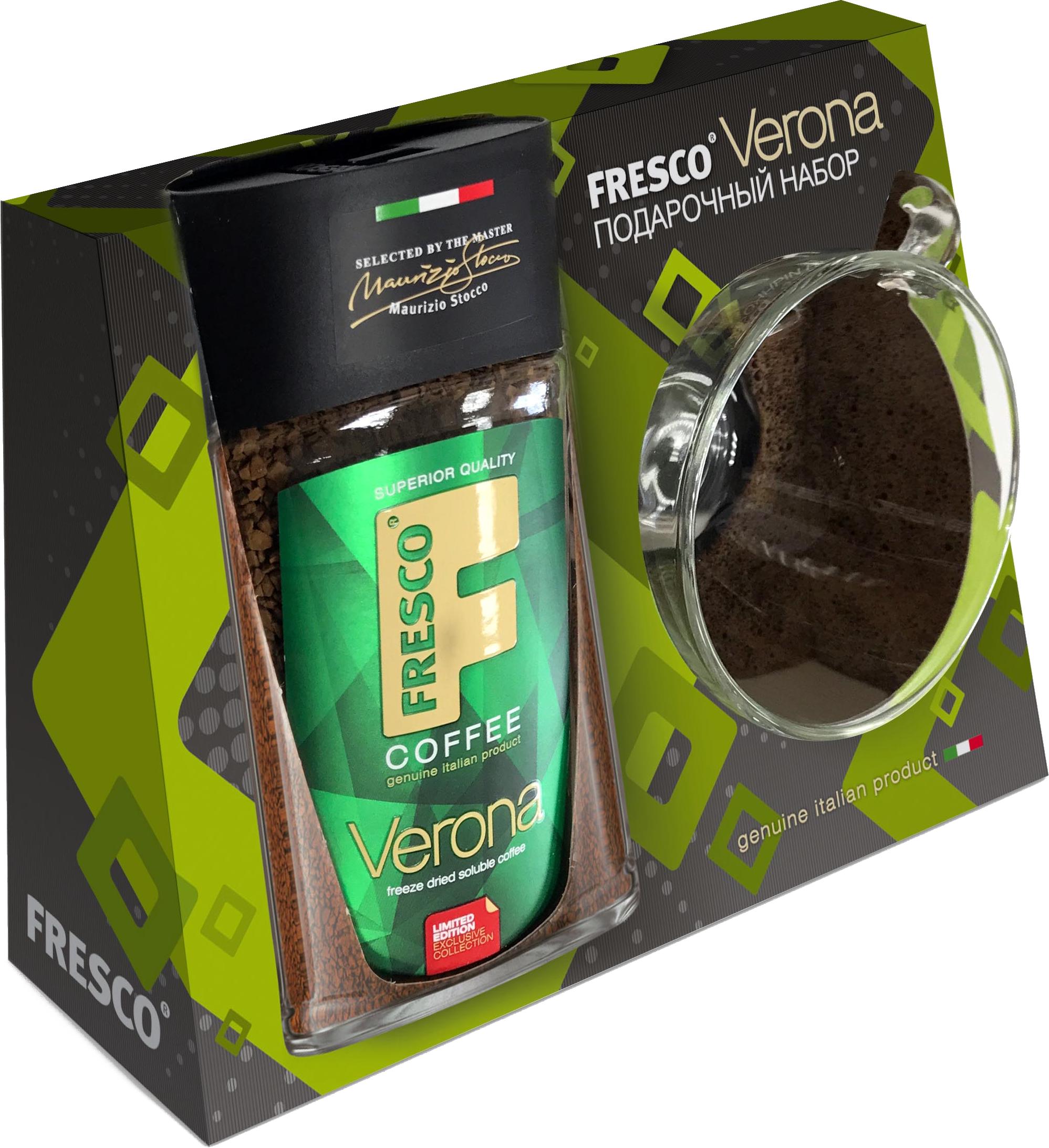 Кофе растворимый fresco verona + кружка 95 гр., картон