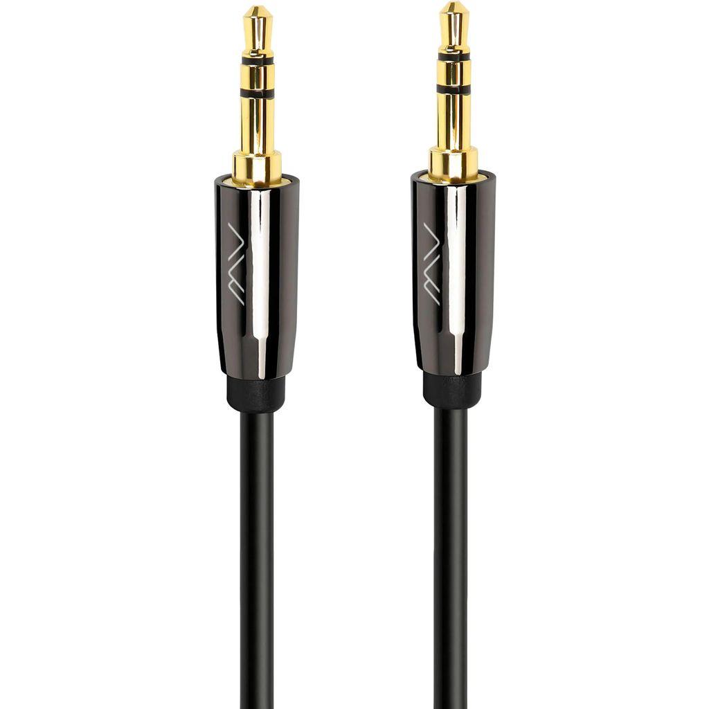 Кабель аудио CAWEON GG, Jack 3.5 (m) - Jack 3.5 (m), медь луженая, 3м, GOLD, черный [gg-3m]