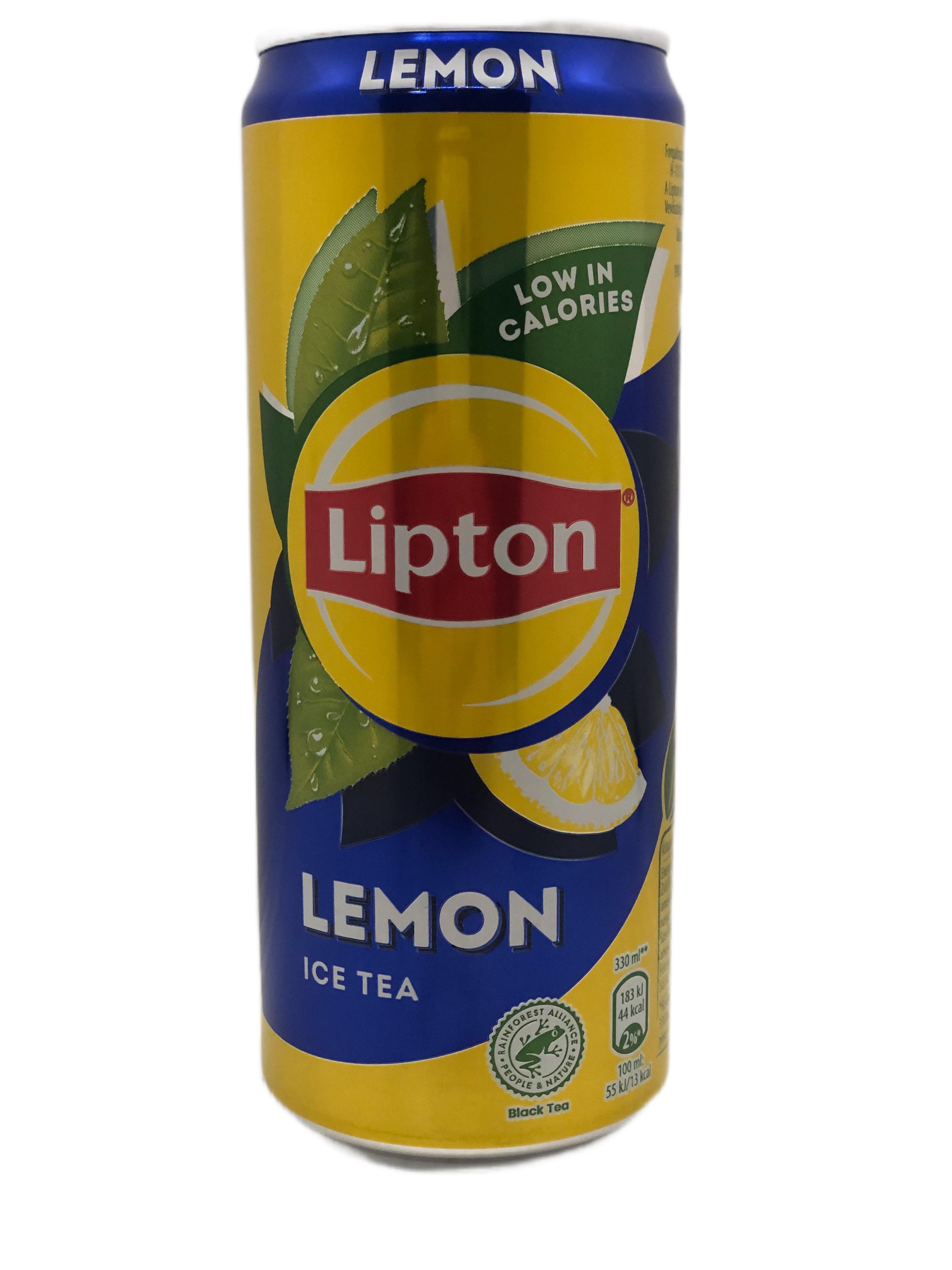 Чай холодный Lipton Black Tea Lemon Чехия 330 мл., ж/б
