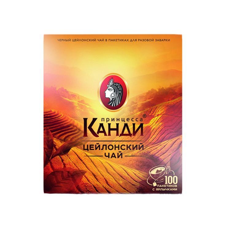 Чай черный Принцесса Канди Цейлон 100 пак. 200 гр., картон