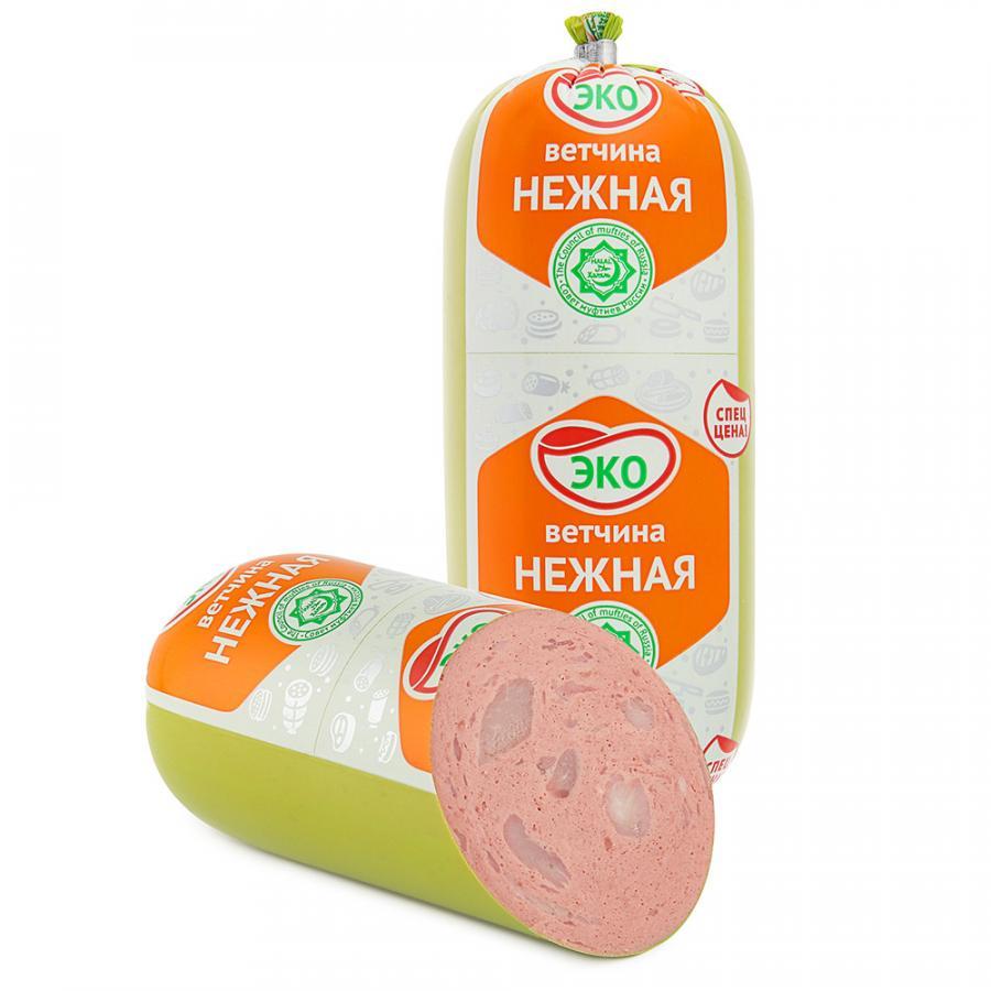 Ветчина ЭКО нежная из мяса птицы халяль 350 гр., полиамид