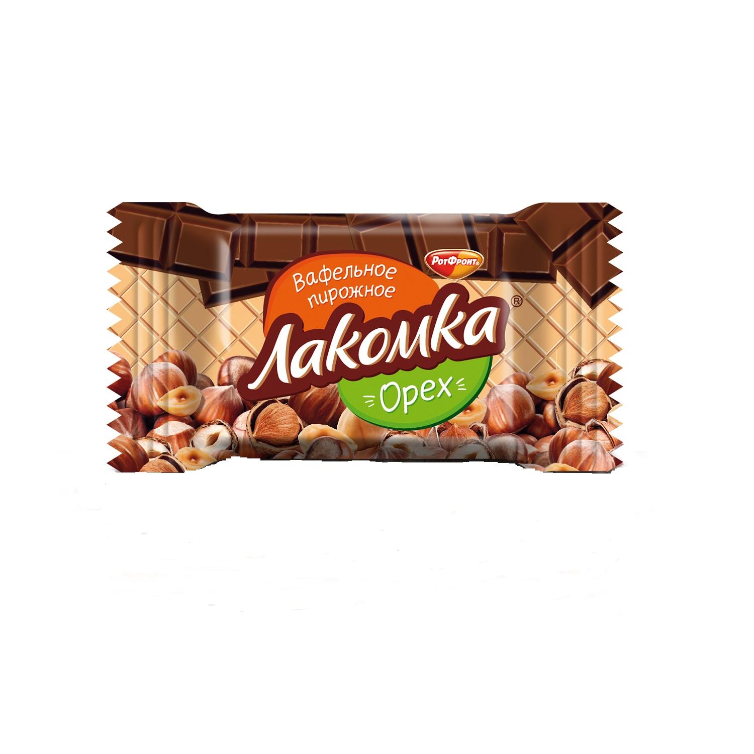 Вафельное пирожное Лакомка орех, 30 гр., флоу-пак