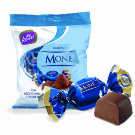 Конфеты Konti Mone Молочный трюфель, 200 гр., флоу-пак