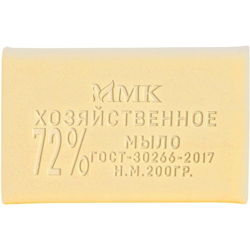 Мыло кусковое хозяйственное ММК 72 % Россия 200 гр., пакет