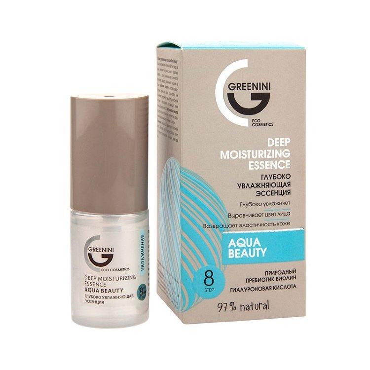 Эссенция Глубоко увлажняющая для лица Greenini AQUA BEAUTY , 30 мл., флакон с дозатором