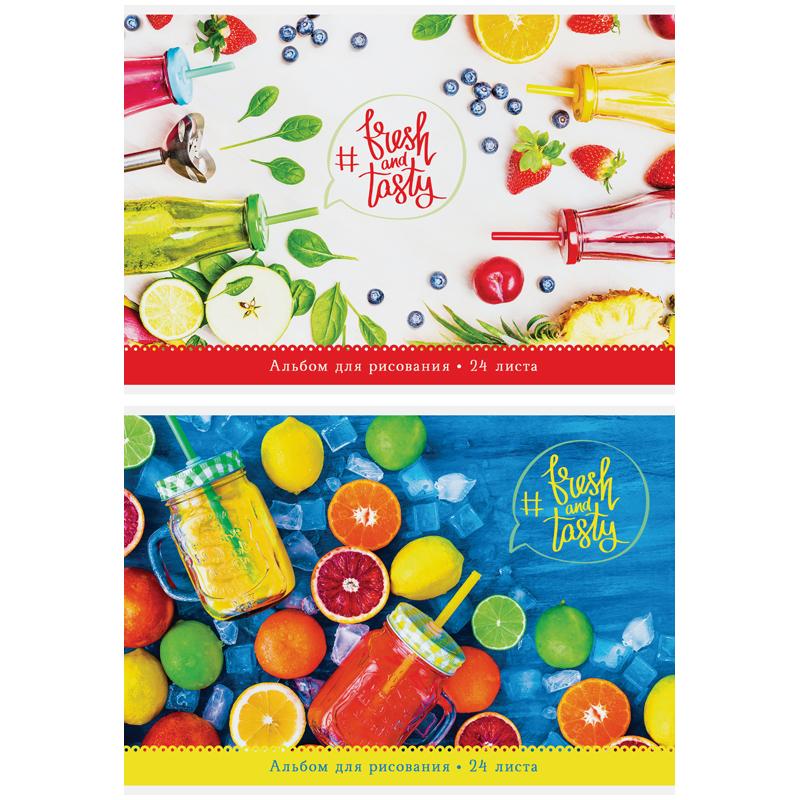 Альбом для рисования 24л., А4, на склейке ArtSpaceСтиль. Bright & Sweet