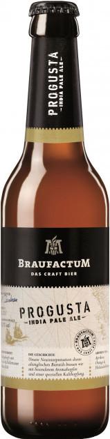 Пиво BraufactuM Progusta светлое фильтрованное непастеризованное 6,8% 330 мл., стекло