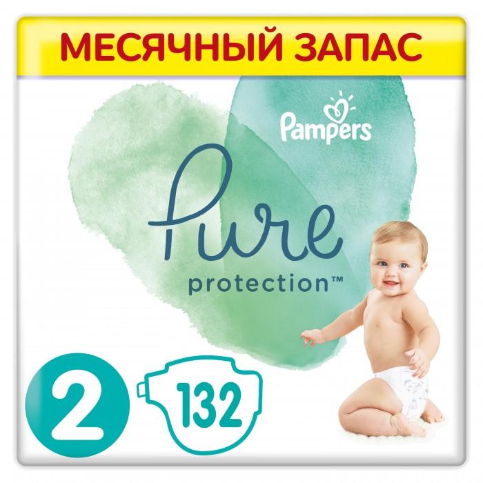 Подгузники 4-8 кг Pampers Pure Protection Mini 132 шт., пакет