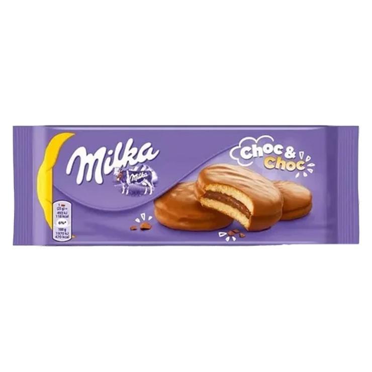 Печенье Milka Choc Choc сдобное с какао и кусочками шоколада 150 гр., флоу-пак