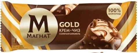 Мороженое эскимо Magnat gold крем-чиз соленая карамель 80 гр., флоу-пак