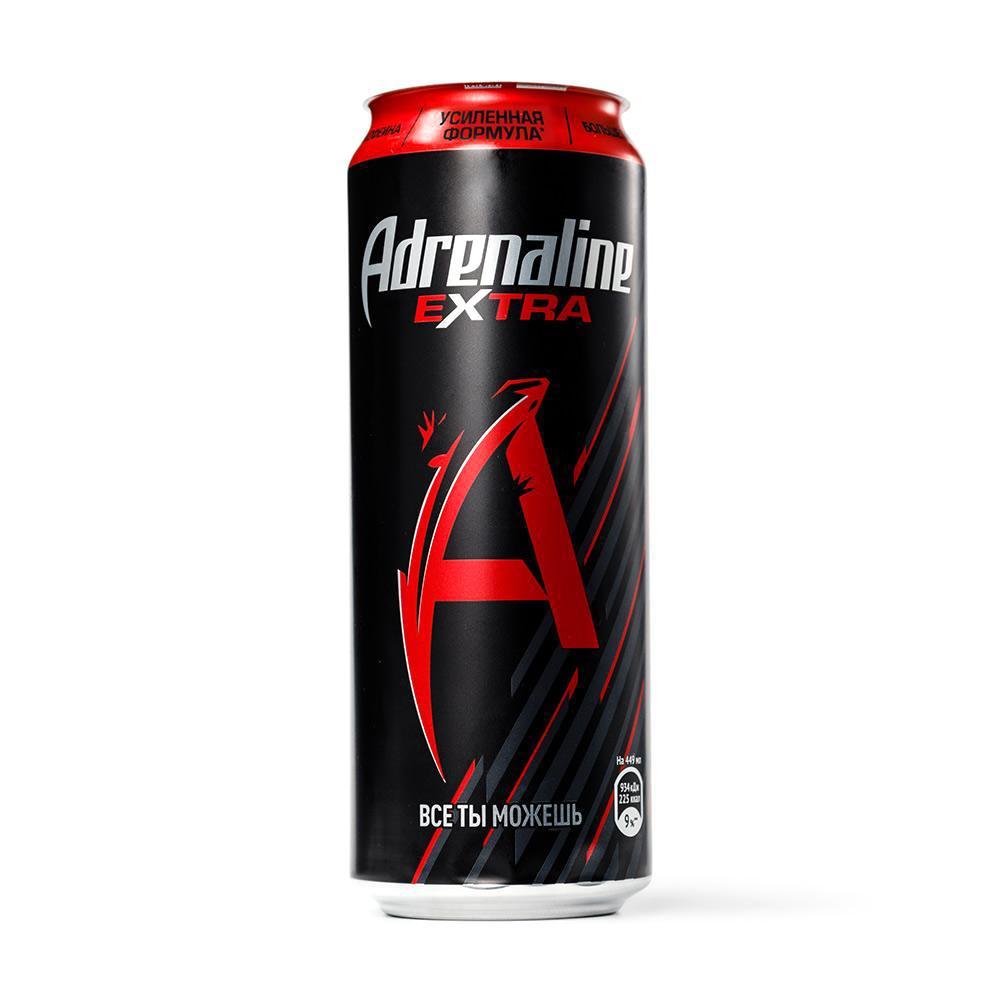 Напиток энергетический Adrenaline Extra 450 мл., ж/б