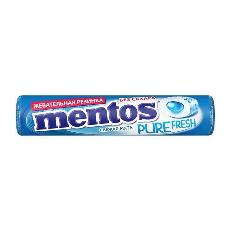 Жевательная резинка Mentos свежая мята 15,5 гр., обертка