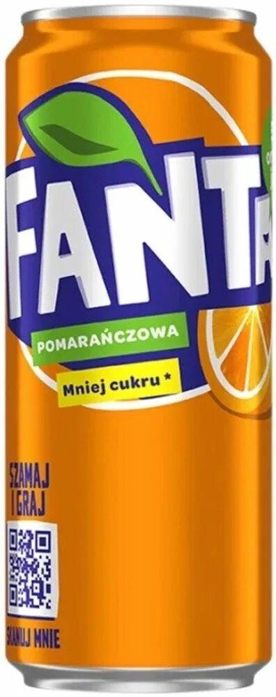 Напиток газированный Fanta Orange Иордания 185 мл., ж/б