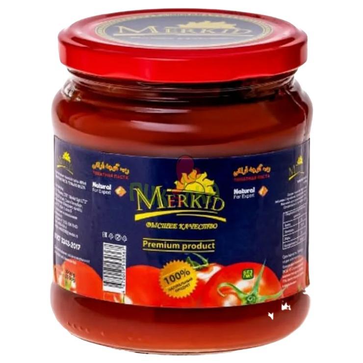 Томатная паста Merkid 28 % 480 гр., стекло