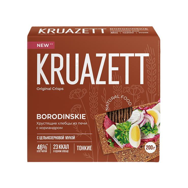 Хлебцы Kruazett тонкие бородинские 200 гр., картон