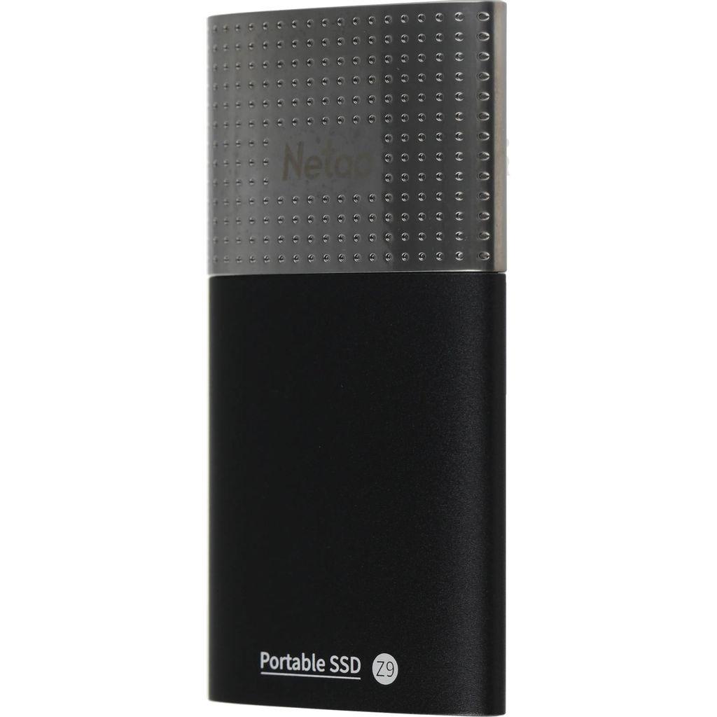 Внешний диск 1ТБ SSD NETAC Z9 NT01Z9-001T-32BK, USB-C, запись - 480МБ/с, чтение - 550МБ/с, черный