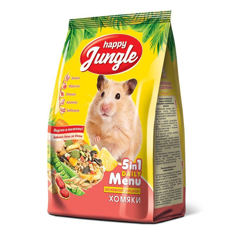 Корм для хомяков Happy Jungle 400 гр., флоу-пак