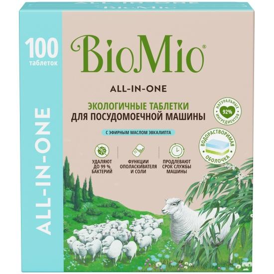 Таблетки для посудомоечной машины Bio Mio Bio-tabs multi Эвкалипт 1,6 кг., картон