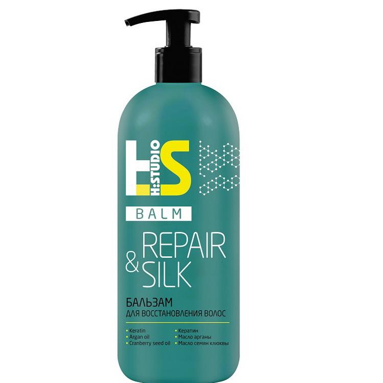 Бальзам Romax h:studio repair & silk для восстановления волос, 380 мл., флакон с дозатором