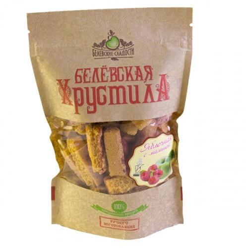 Белёвская Хрустила яблочная с Малиной , Белевские сладости, 50 гр., флоу-пак