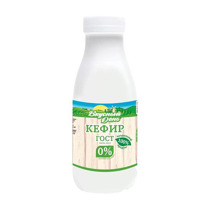 Кефир Вкусный День 0% 400 гр., ПЭТ
