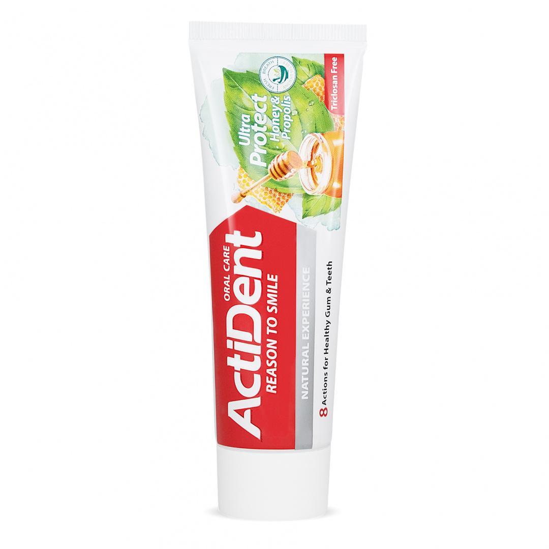 Паста зубная Actident Ultra Protect Мед и Прополис 100 гр., туба