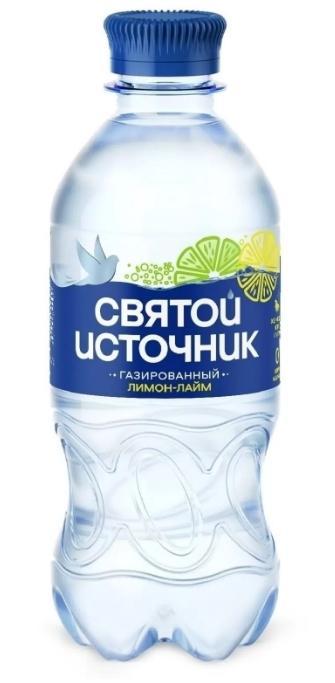 Вода газированная Святой Источник лимон лайм 330 мл., ПЭТ