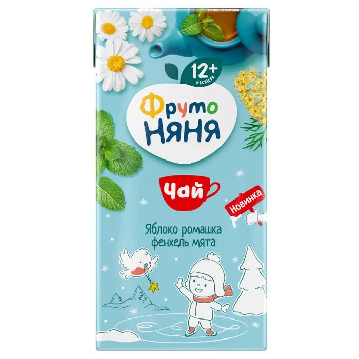 Чай ФрутоНяня фруктово-травяной яблоко ромашка фенхель мята 200 мл., тетра-пак