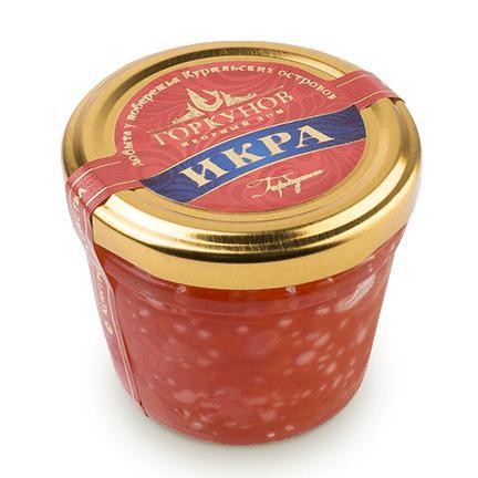 Икра ГОРКУНОВ горбуши красная 100 гр., стекло